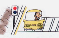 도로교통법 제 32조 관련 삽화